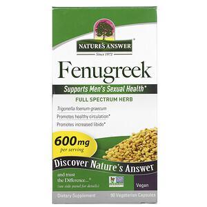Nature's Answer, Fenugreek, 600 mg, 90 Vegetarian Capsules - HealthCentralUSA