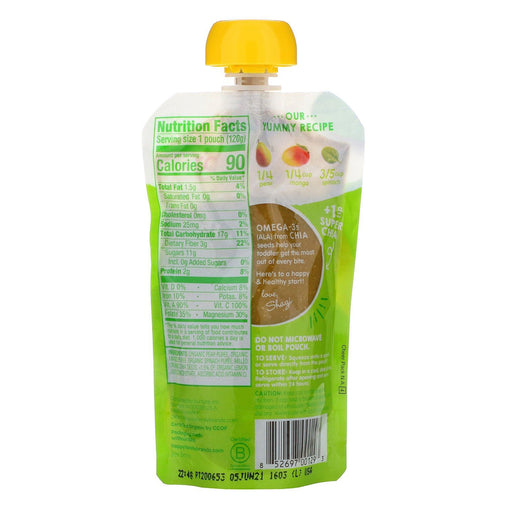Happy Family Organics, HappyTot, SuperFoods, Organic Pears, Mangos & Spinach + Super Chia, 4.22 oz (120 g) - HealthCentralUSA