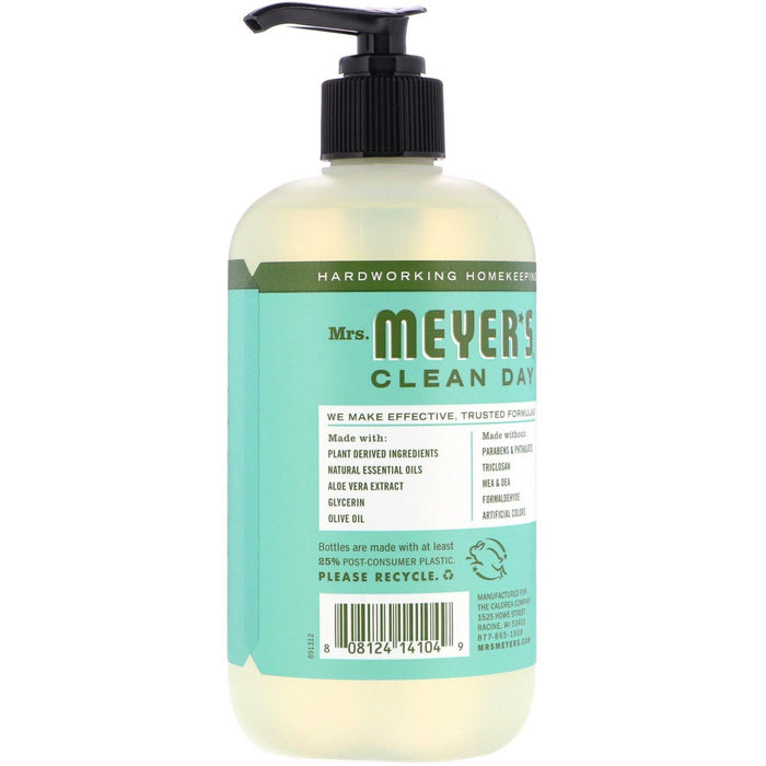 Mrs. Meyers Clean Day, Hand Soap, Basil Scent, 12.5 fl oz (370 ml) - HealthCentralUSA