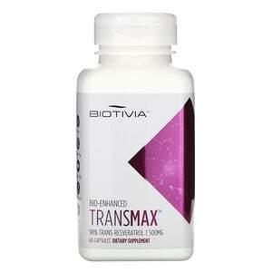 Biotivia, Transmax, 98% Trans-Resveratrol, 500 mg, 60 Capsules - HealthCentralUSA