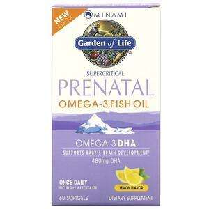 Minami Nutrition, Supercritical Prenatal, Omega-3 Fish Oil, Lemon Flavor, 60 Softgels - HealthCentralUSA