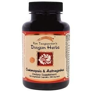 Dragon Herbs, Codonopsis & Astragalus, 500 mg , 100 Veggie Caps - HealthCentralUSA