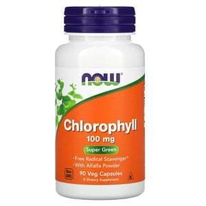 Now Foods, Chlorophyll, 100 mg, 90 Veg Capsules - HealthCentralUSA