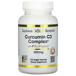 California Gold Nutrition, Curcumin C3 Complex with BioPerine, 500 mg, 120 Veggie Capsules - HealthCentralUSA