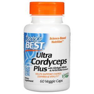 Doctor's Best, Ultra Cordyceps Plus with Ginkgo Biloba and Artichoke Extracts, 60 Veggie Caps - HealthCentralUSA