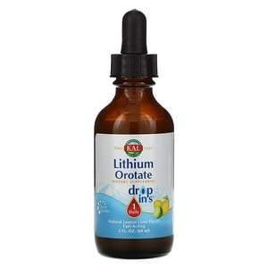 KAL, Lithium Orotate Drops, Natural Lemon Lime Flavor, 2 fl oz (60 ml) - HealthCentralUSA