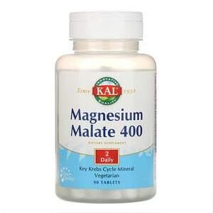 KAL, Magnesium Malate 400, 90 Tablets - HealthCentralUSA