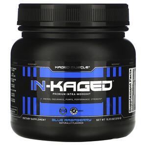Kaged Muscle, IN-KAGED, Premium Intra-Workout, Blue Raspberry, 10.93 oz (310 g) - HealthCentralUSA