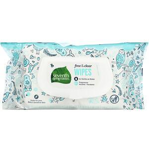 Seventh Generation, Baby Wipes, Free & Clear, 504 Wipes - HealthCentralUSA