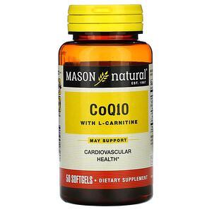 Mason Natural, CoQ10 with L-Carnitine, 50 Softgels - HealthCentralUSA