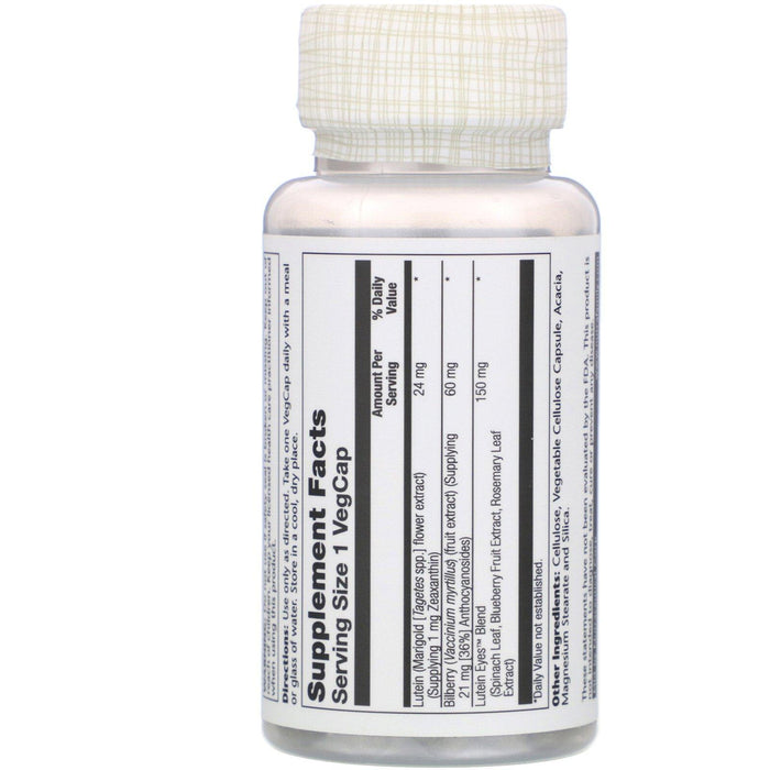 Solaray, Advanced Lutein Eyes 24 , 24 mg, 30 VegCaps - HealthCentralUSA