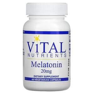Vital Nutrients, Melatonin, 20 mg, 60 Vegetarian Capsules - HealthCentralUSA