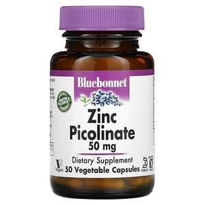 Bluebonnet Nutrition, Zinc Picolinate, 50 mg, 50 Vegetable Capsules - HealthCentralUSA