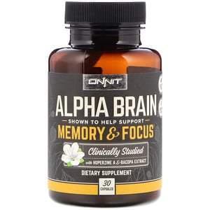 Onnit, Alpha Brain, Memory & Focus, 30 Capsules - HealthCentralUSA
