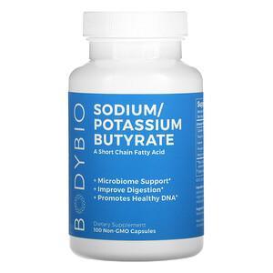 BodyBio, Sodium / Potassium Butyrate, 100 Non-GMO Capsules - HealthCentralUSA