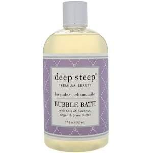 Deep Steep, Bubble Bath, Lavender - Chamomile, 17 fl oz (503 ml) - HealthCentralUSA