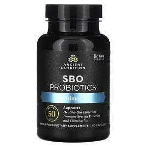Dr. Axe / Ancient Nutrition, SBO Probiotics, Ultimate, 50 Billion CFU, 60 Capsules - HealthCentralUSA