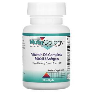 Nutricology, Vitamin D3 Complete , 5,000 IU, 60 Softgels - HealthCentralUSA