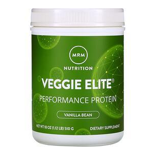 MRM, Veggie Elite Performance Protein, Vanilla Bean, 1.12 lb (510 g) - HealthCentralUSA