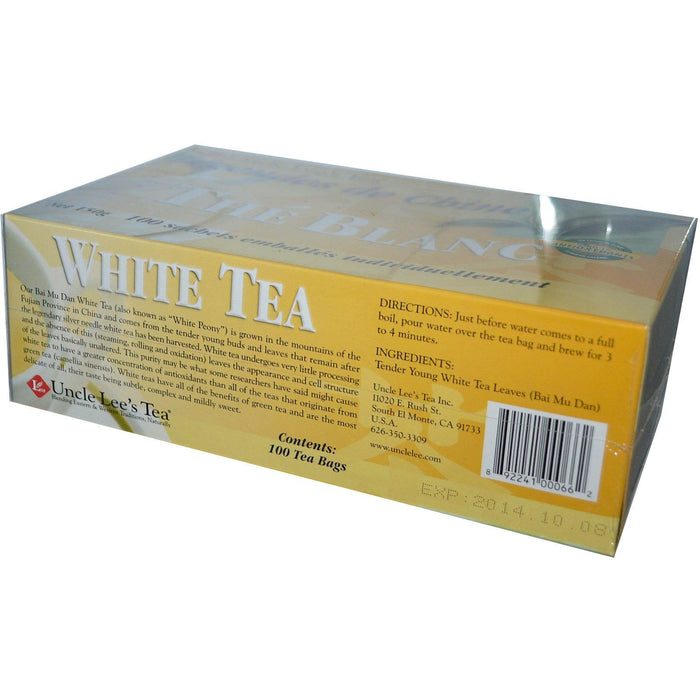 Uncle Lee's Tea, Legends of China, White Tea, 100 Tea Bags, 5.29 oz (150 g) - HealthCentralUSA