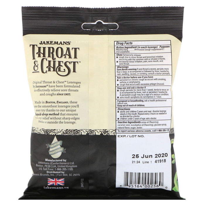 Jakemans, Throat & Chest, Anise Flavored, 30 Lozenges - HealthCentralUSA