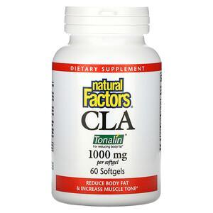 Natural Factors, CLA, 1,000 mg, 60 Softgels - HealthCentralUSA