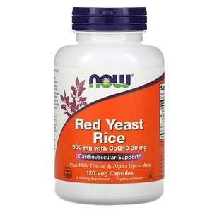 Now Foods, Red Yeast Rice, 120 Veg Capsules - HealthCentralUSA