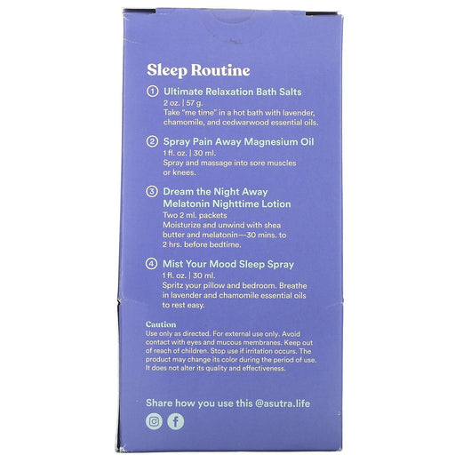 Asutra, You Sleep Routine On The Go, Travel Set, 4 Piece Set - HealthCentralUSA