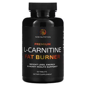 Nobi Nutrition, Premium L-Carnitine Fat Burner, 60 Tablets - HealthCentralUSA