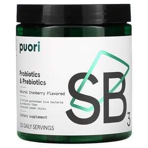 Puori, Probiotics & Prebiotic, Natural Cranberry, 30 Sticks, 4.5 g Each - HealthCentralUSA