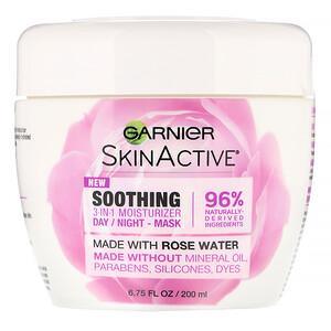 Garnier, SkinActive, Soothing 3-in-1 Moisturizer with Rose Water, 6.75 fl oz (200 ml) - HealthCentralUSA