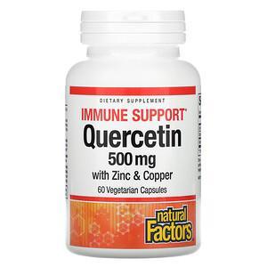 Natural Factors, Immune Support, Quercetin, 500 mg, 60 Vegetarian Capsules - HealthCentralUSA