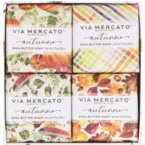 European Soaps, Via Mercato, Autumno, Shea Butter Soaps Set, 4 Soaps, 50 g Each - HealthCentralUSA