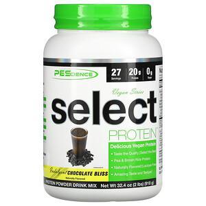 PEScience, Vegan Series, Select Protein, Chocolate Bliss, 32.4 oz (918 g) - HealthCentralUSA