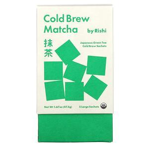 Rishi Tea, Cold Brew Matcha, Japanese Green Tea, 5 Large Sachets, 1.67 oz (47.5 g) - HealthCentralUSA