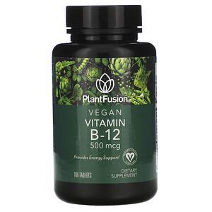 PlantFusion, Vegan Vitamin B-12, 500 mcg, 100 Tablets - HealthCentralUSA