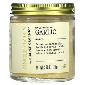 Simply Organic, Single Origin, Californian Garlic, 2.79 oz (79 g) - HealthCentralUSA