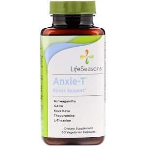 LifeSeasons, Anxie-T Stress Support, 60 Vegetarian Capsules - HealthCentralUSA