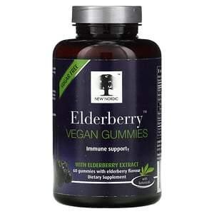 New Nordic, Elderberry Vegan Gummies with Elderberry Extract, 60 Gummies - HealthCentralUSA
