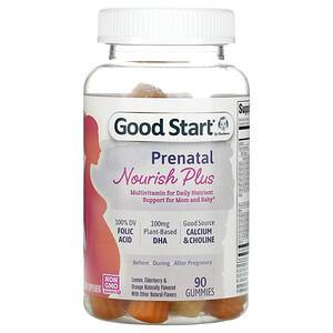 Gerber, Good Start, Prenatal Nourish Plus Multivitamin, Lemon, Elderberry & Orange Naturally Flavored, 90 Gummies - HealthCentralUSA