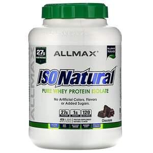 ALLMAX Nutrition, IsoNatural, Pure Whey Protein Isolate, Chocolate, 5 lbs - HealthCentralUSA
