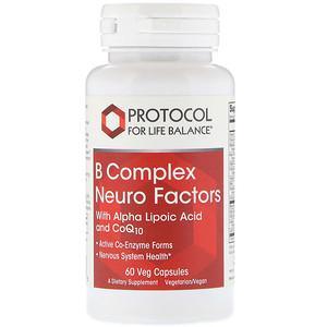 Protocol for Life Balance, B Complex Neuro Factors, 60 Veg Capsules - HealthCentralUSA