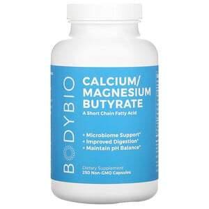 BodyBio, Calcium/ Magnesium Butyrate, 250 Non-GMO Capsules - HealthCentralUSA