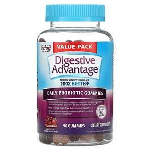 Schiff, Digestive Advantage, Daily Probiotic Gummies, Natural Fruit Flavors, 90 Gummies - HealthCentralUSA