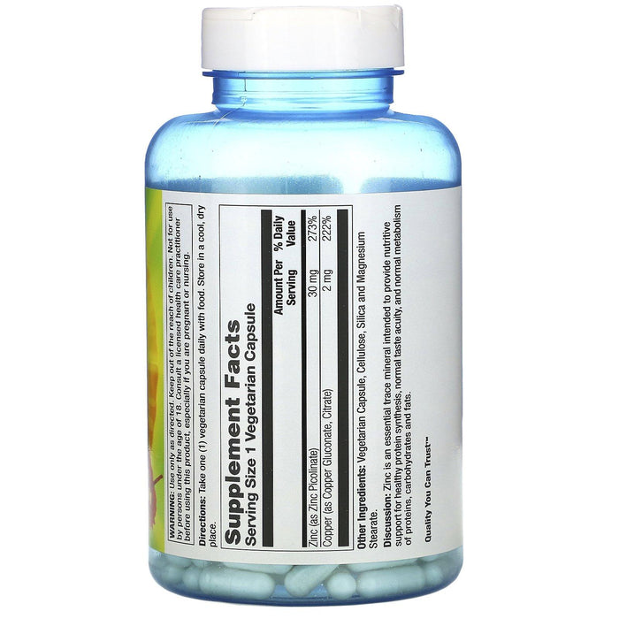 Nature's Life, Zinc, 30 mg, 250 Vegetarian Capsules - HealthCentralUSA