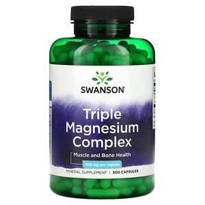 Swanson, Triple Magnesium Complex, 400 mg, 300 Capsules - HealthCentralUSA