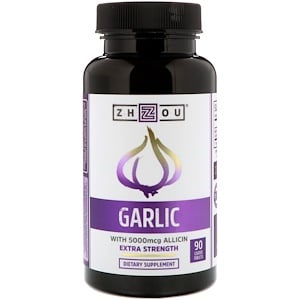 Zhou Nutrition, Garlic Extra Strength, 90 Coated Tablets - HealthCentralUSA