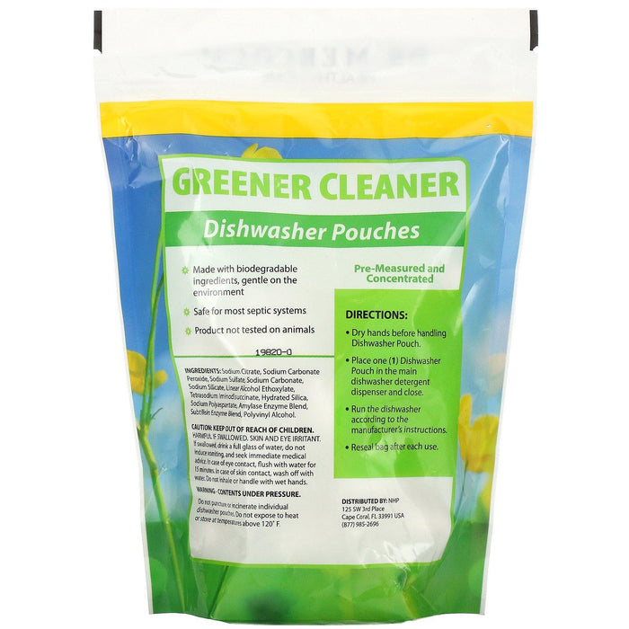 Dr. Mercola, Greener Cleaner, Dishwasher Pouches, 24 Pouches, 15.2 oz (431 g) - HealthCentralUSA