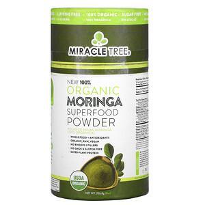 Miracle Tree, 100% Organic Moringa Superfood Powder, 8 oz (226.8 g) - HealthCentralUSA