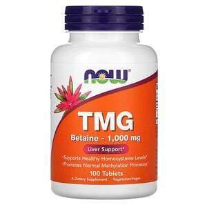 Now Foods, TMG, 1,000 mg, 100 Tablets - HealthCentralUSA